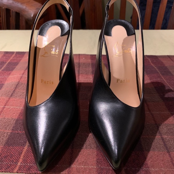 SOLD! Christian Louboutin Rivafish Black 100MM 39 - Picture 6 of 7